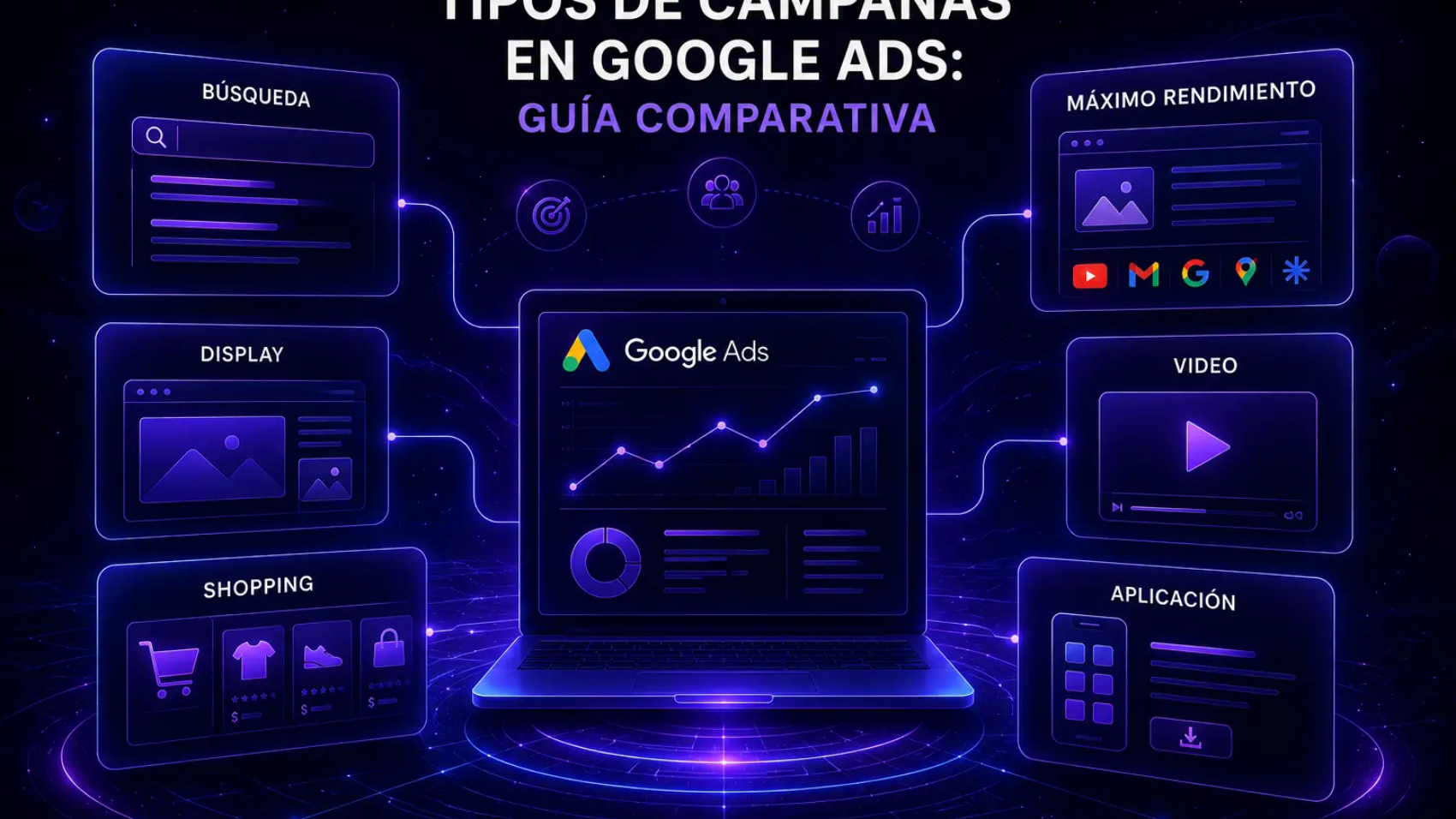 Tipos de campañas en Google Ads Guía comparativa