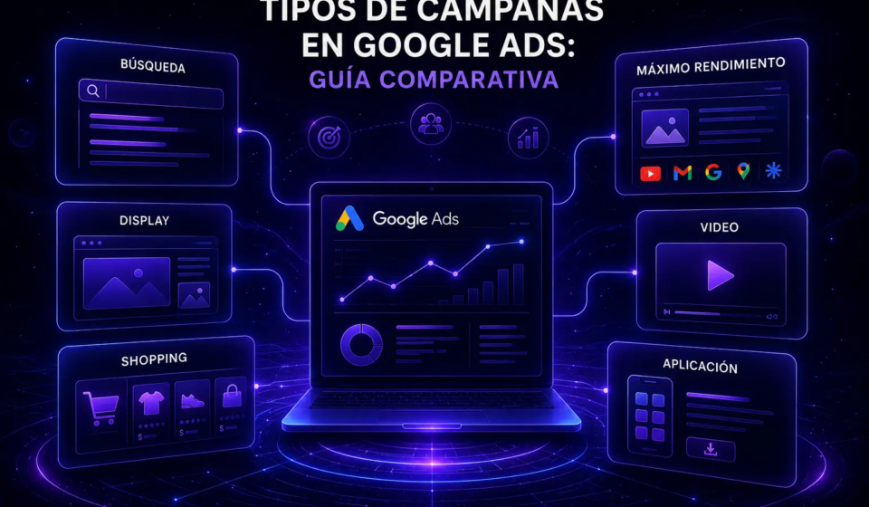 Tipos de campañas en Google Ads Guía comparativa