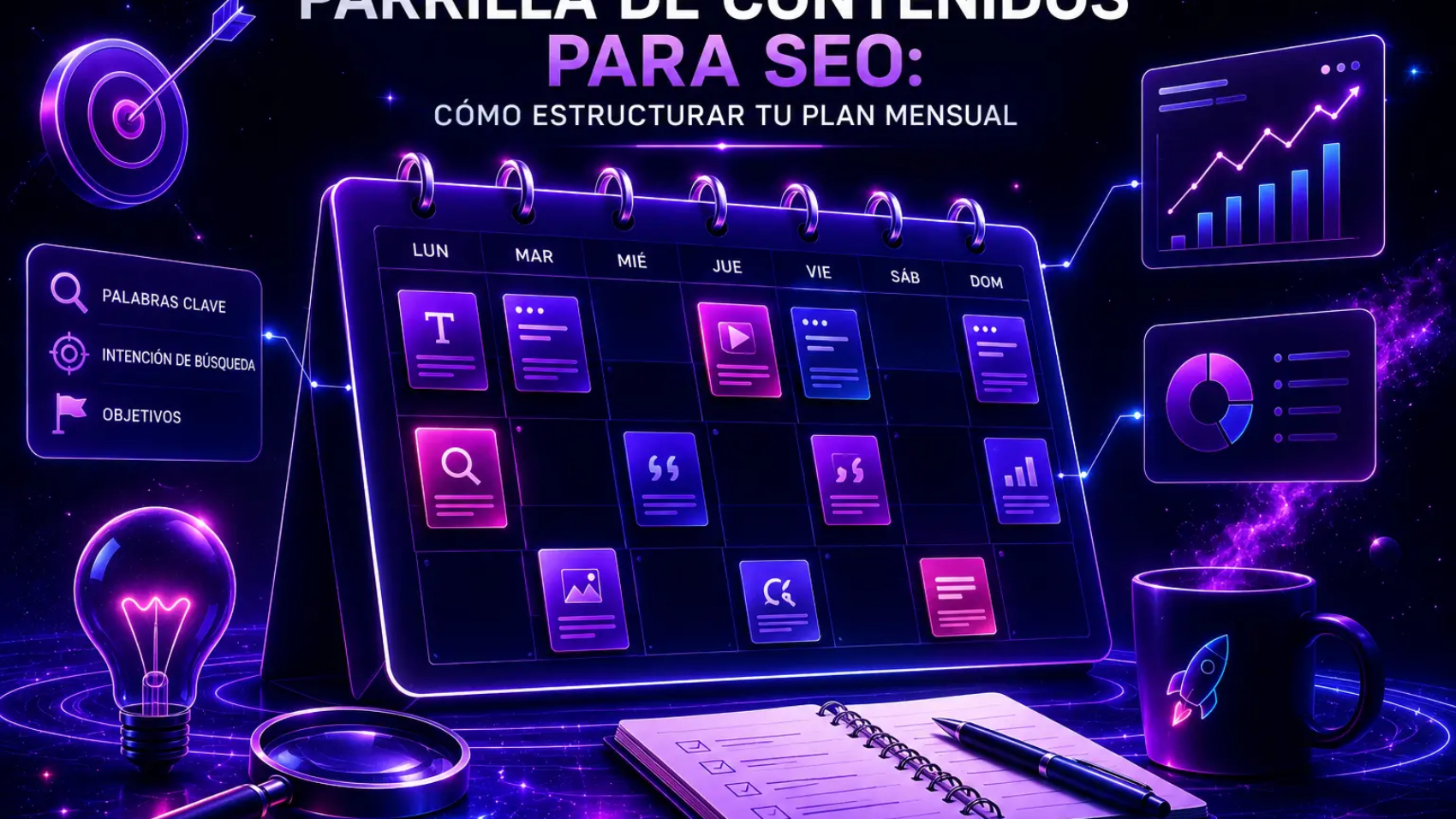 Parrilla de contenidos para SEO: Cómo estructurar tu plan mensual