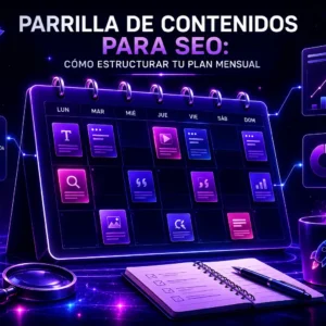 Parrilla de contenidos para SEO: Cómo estructurar tu plan mensual
