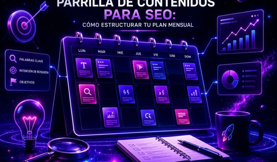Parrilla de contenidos para SEO: Cómo estructurar tu plan mensual